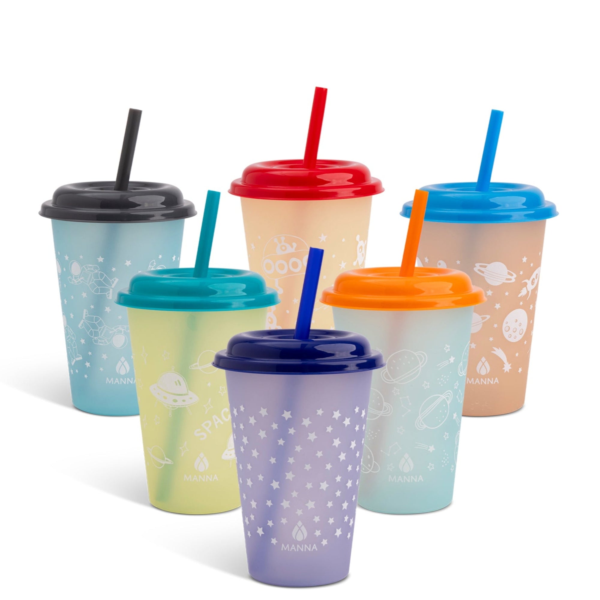 6-Piece Kid's Space Color-Changing Cup Set