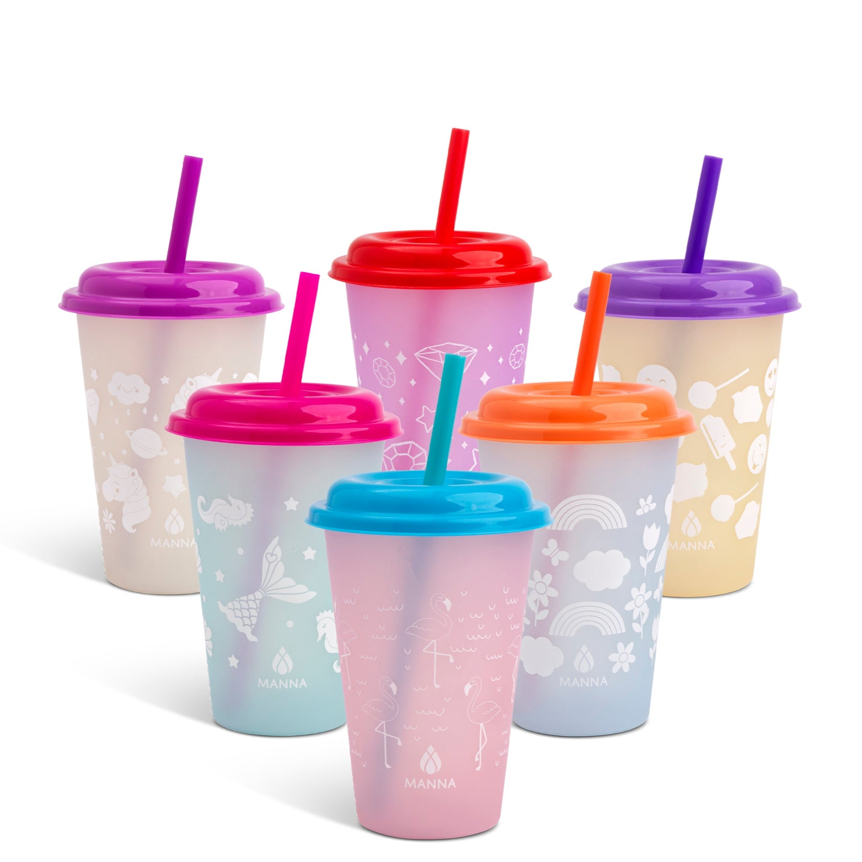 6-Piece Kid's Tween Color-Changing Cup Set