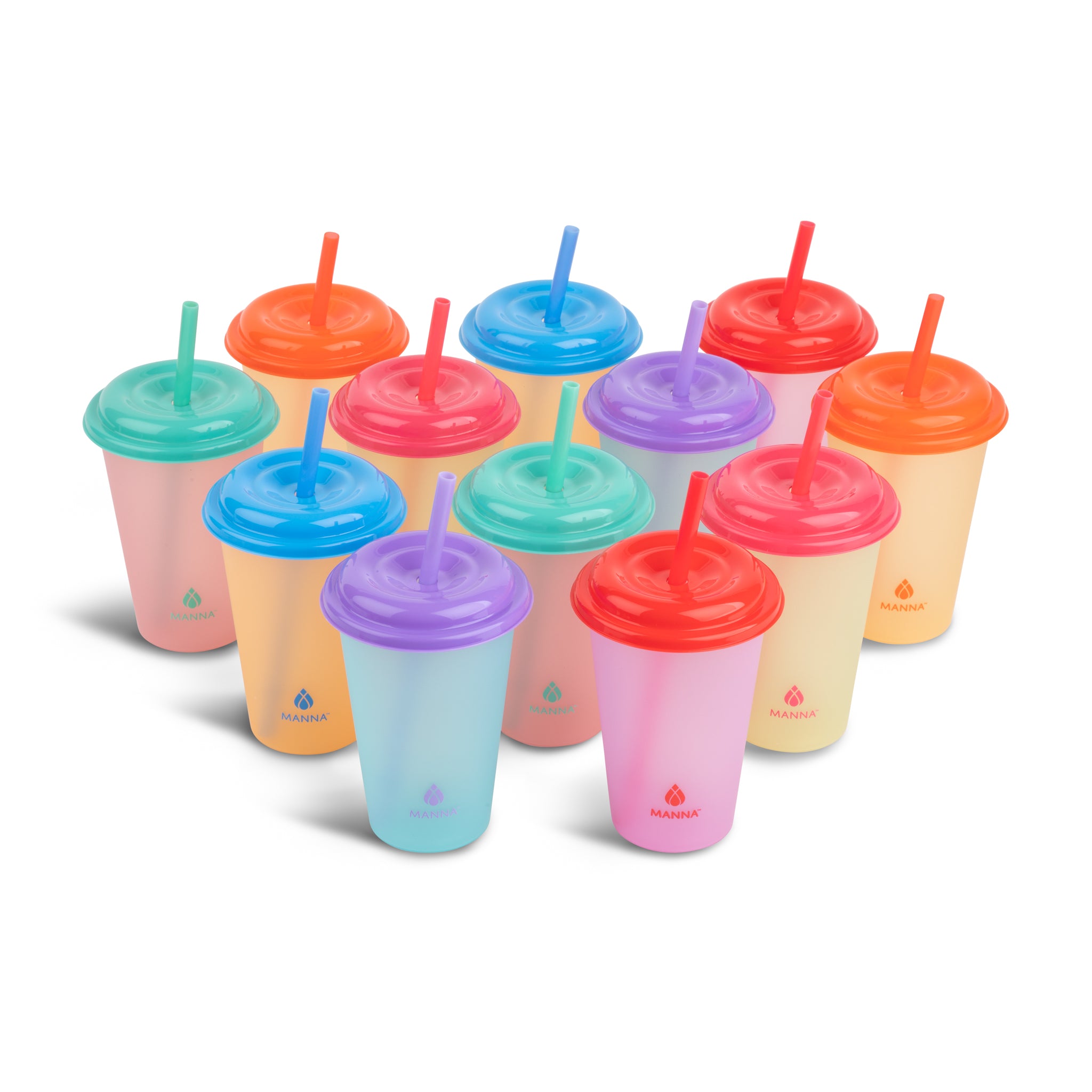 6 Packs Tumbler with Straw and Lid Water Bottle Reusable Cups