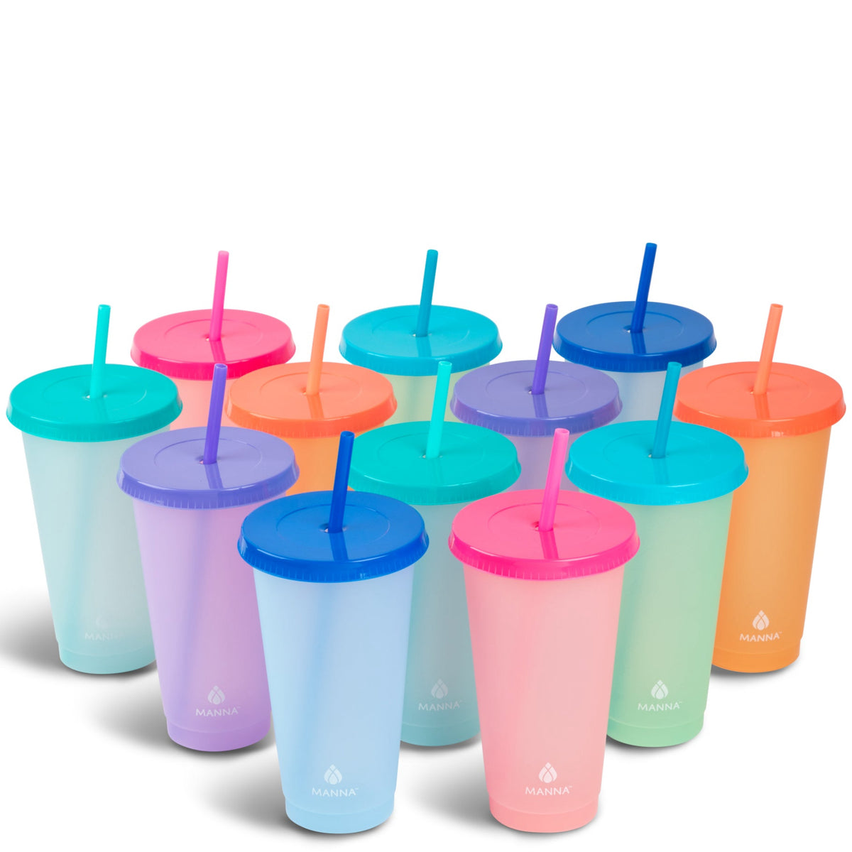 24-Piece Rainbow Color-Changing Cups