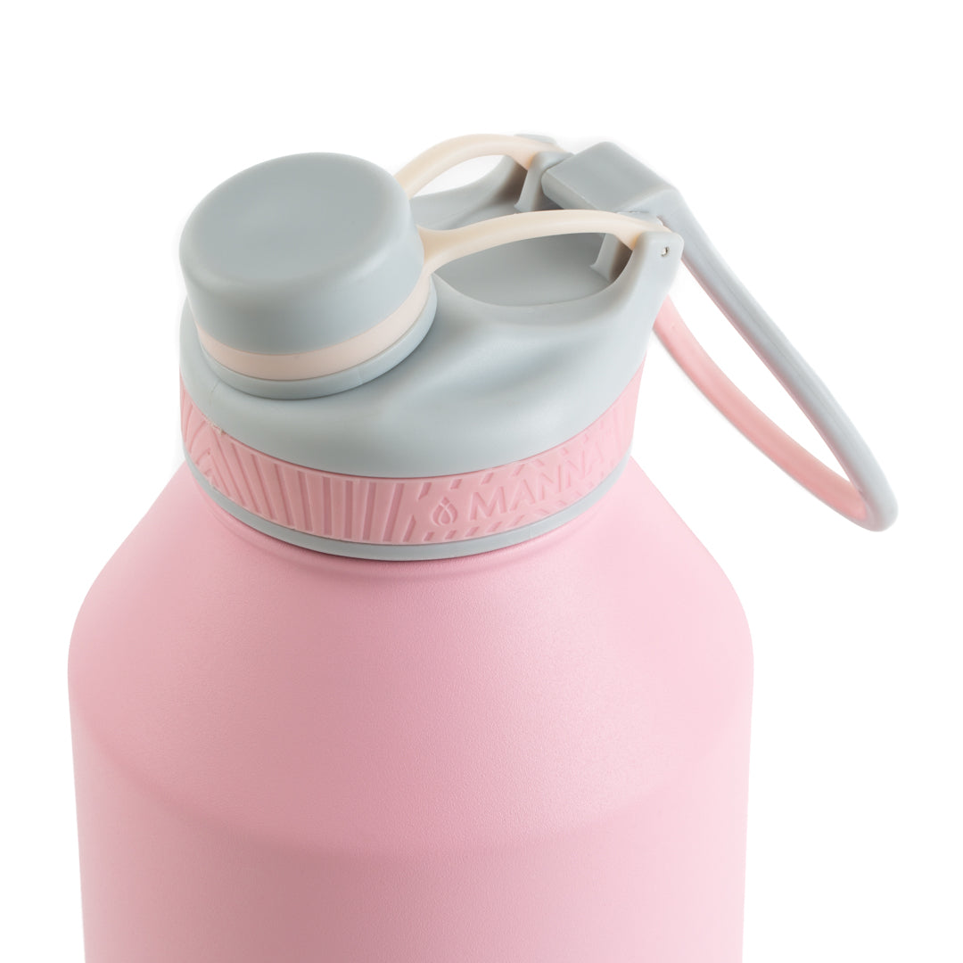 64 oz Water Bottle with Straw Pink