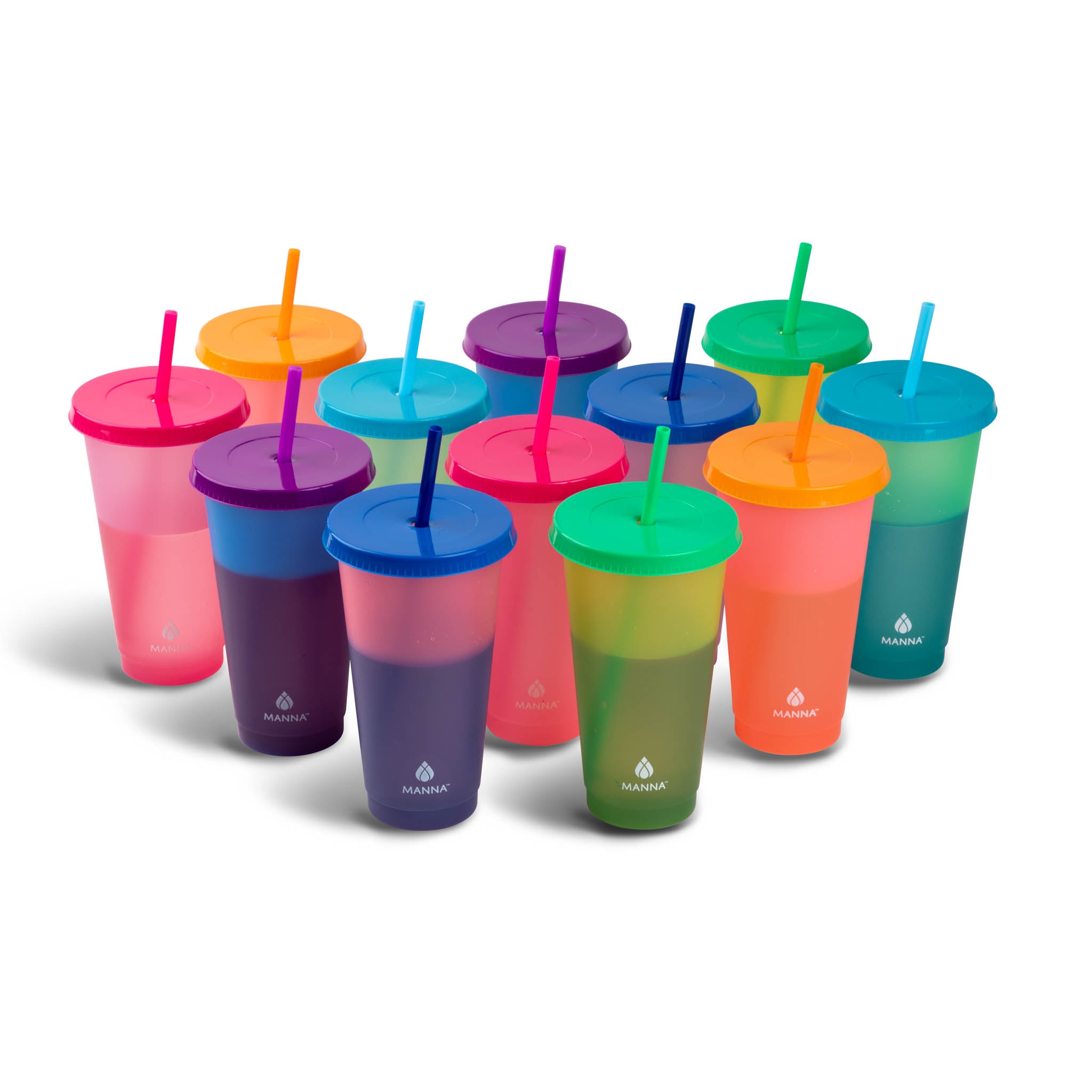 24-Piece Rainbow Color-Changing Cups