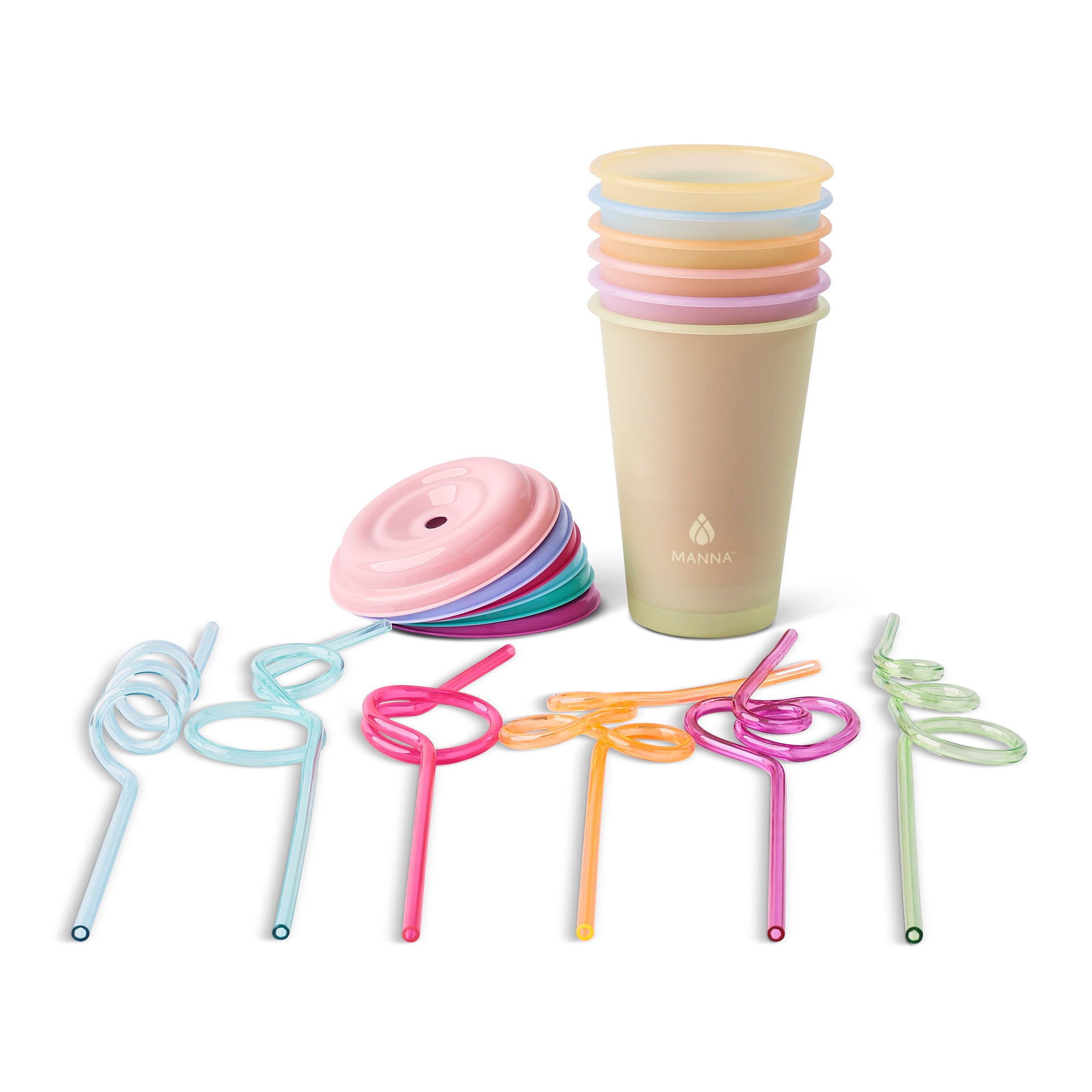 6-Piece Kid's Crazy Straws Color-Changing Cup Set