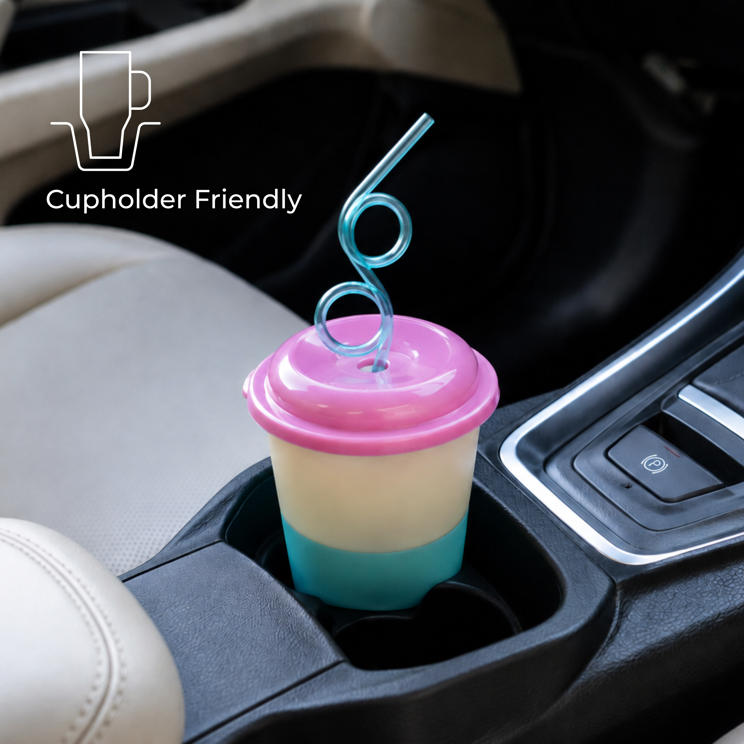 6-Piece Kid's Crazy Straws Color-Changing Cup Set