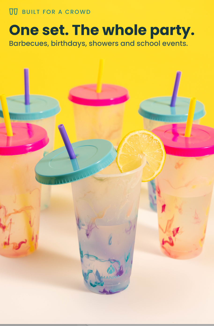 24-Piece Rainbow Color-Changing Cups