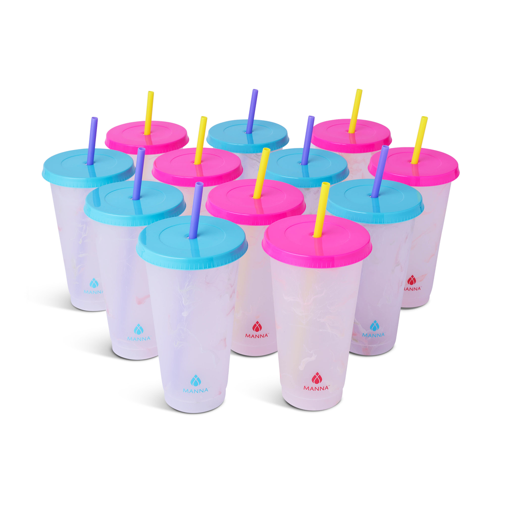 24-Piece Marble Color-Changing Cup Set