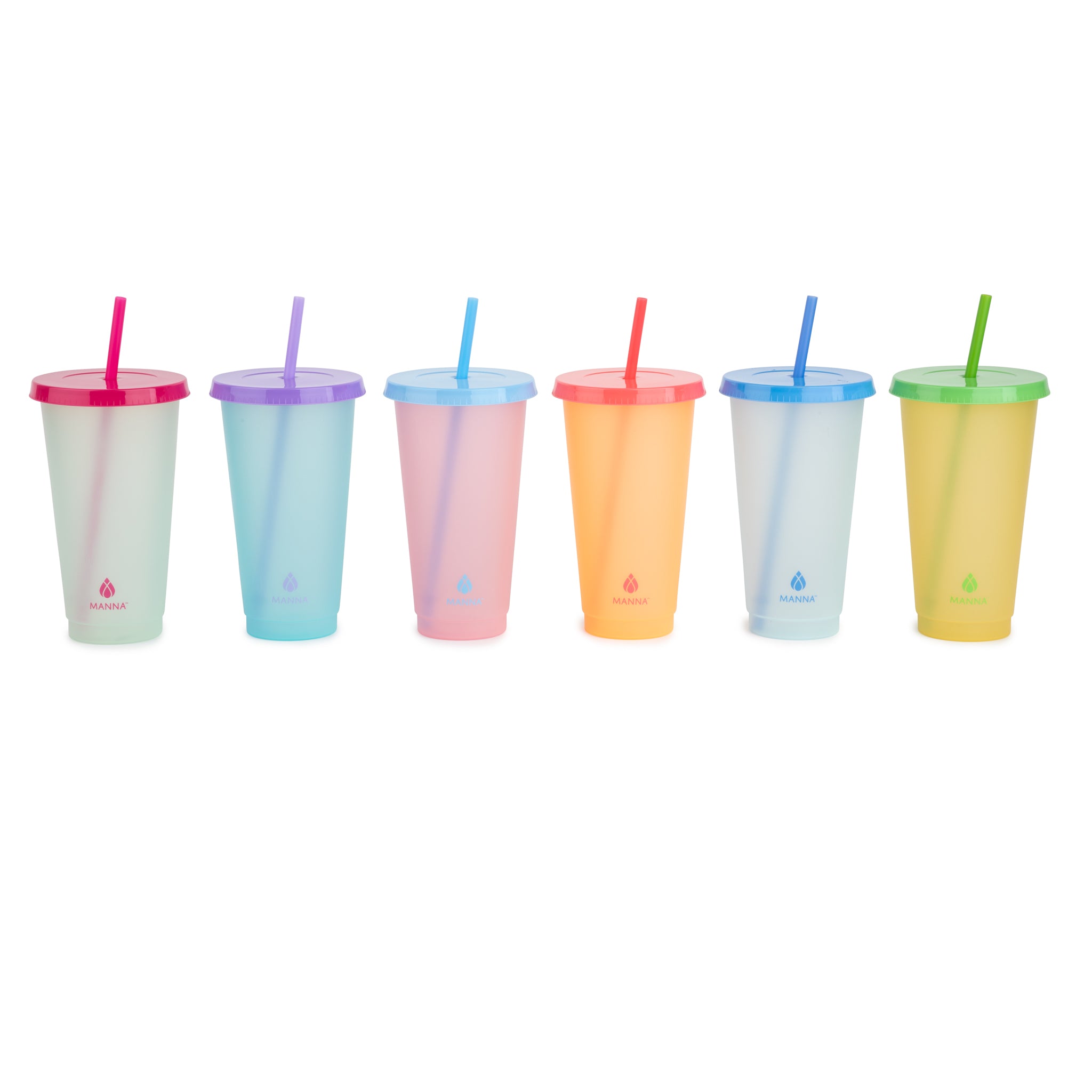 24-Piece Summer Color-Changing Cup Set – Manna Hydration