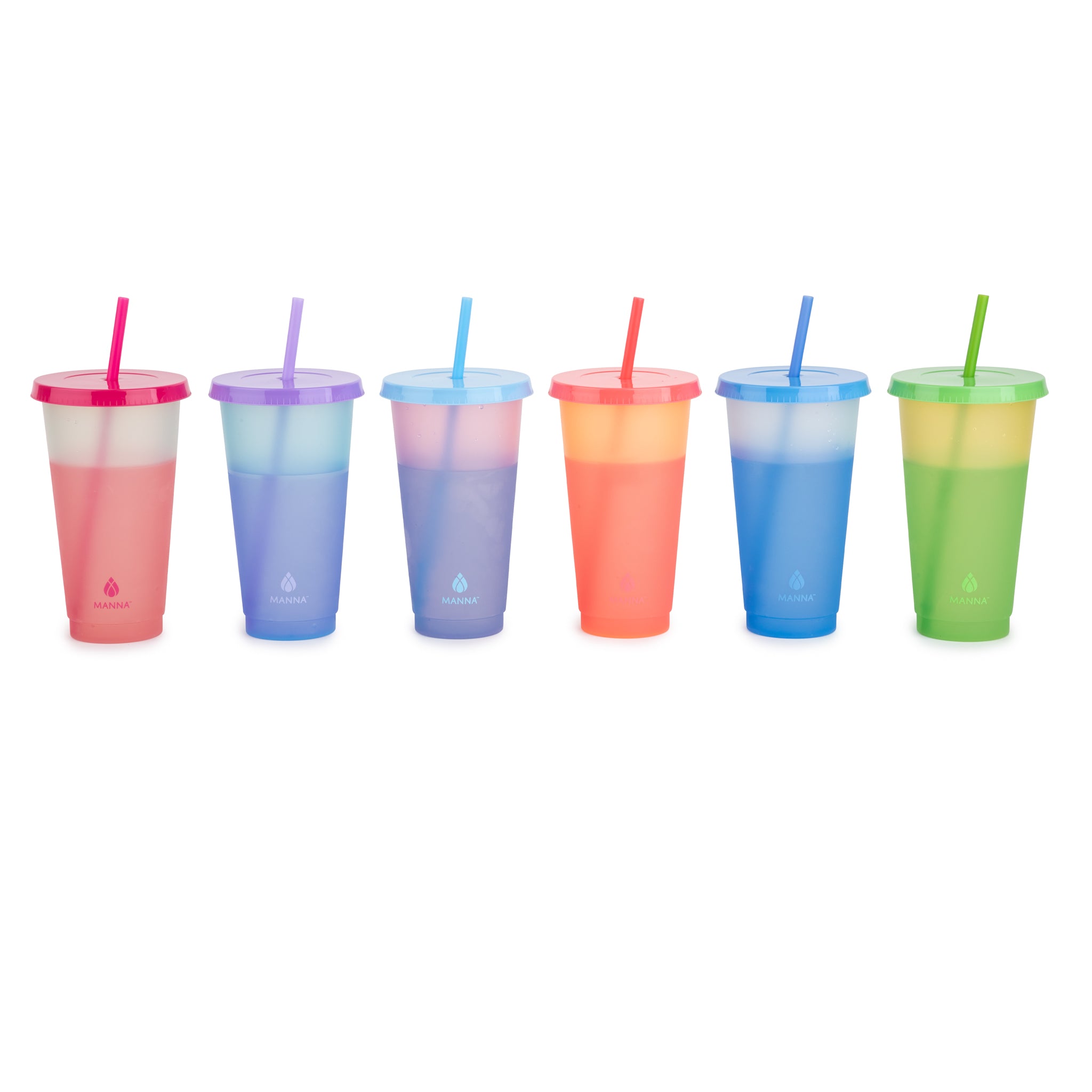 24-Piece Summer Color-Changing Cup Set – Manna Hydration