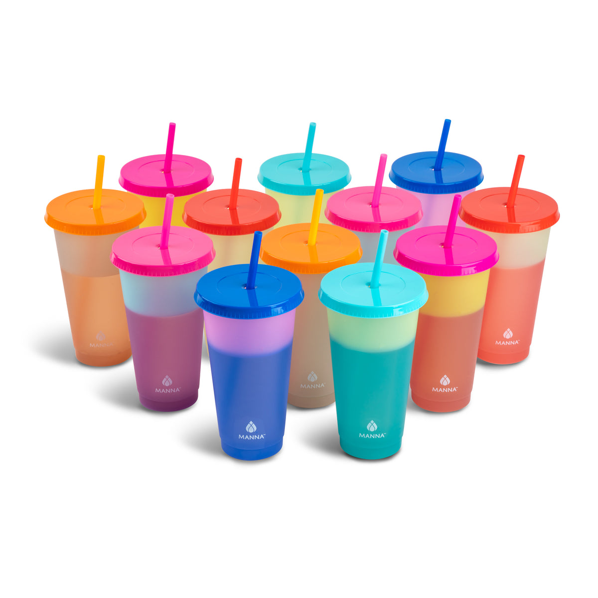 24-Piece Pastel Color-Changing Cup Set