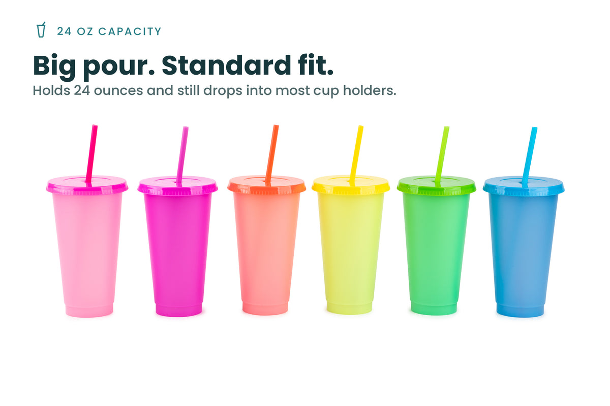 24-Piece Rainbow Color-Changing Cups