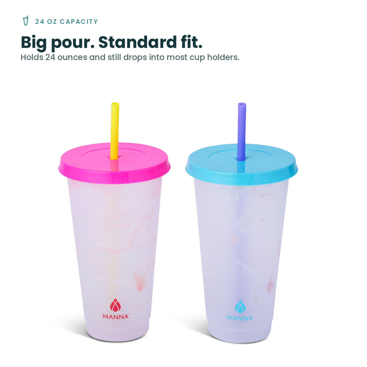 24-Piece Rainbow Color-Changing Cups