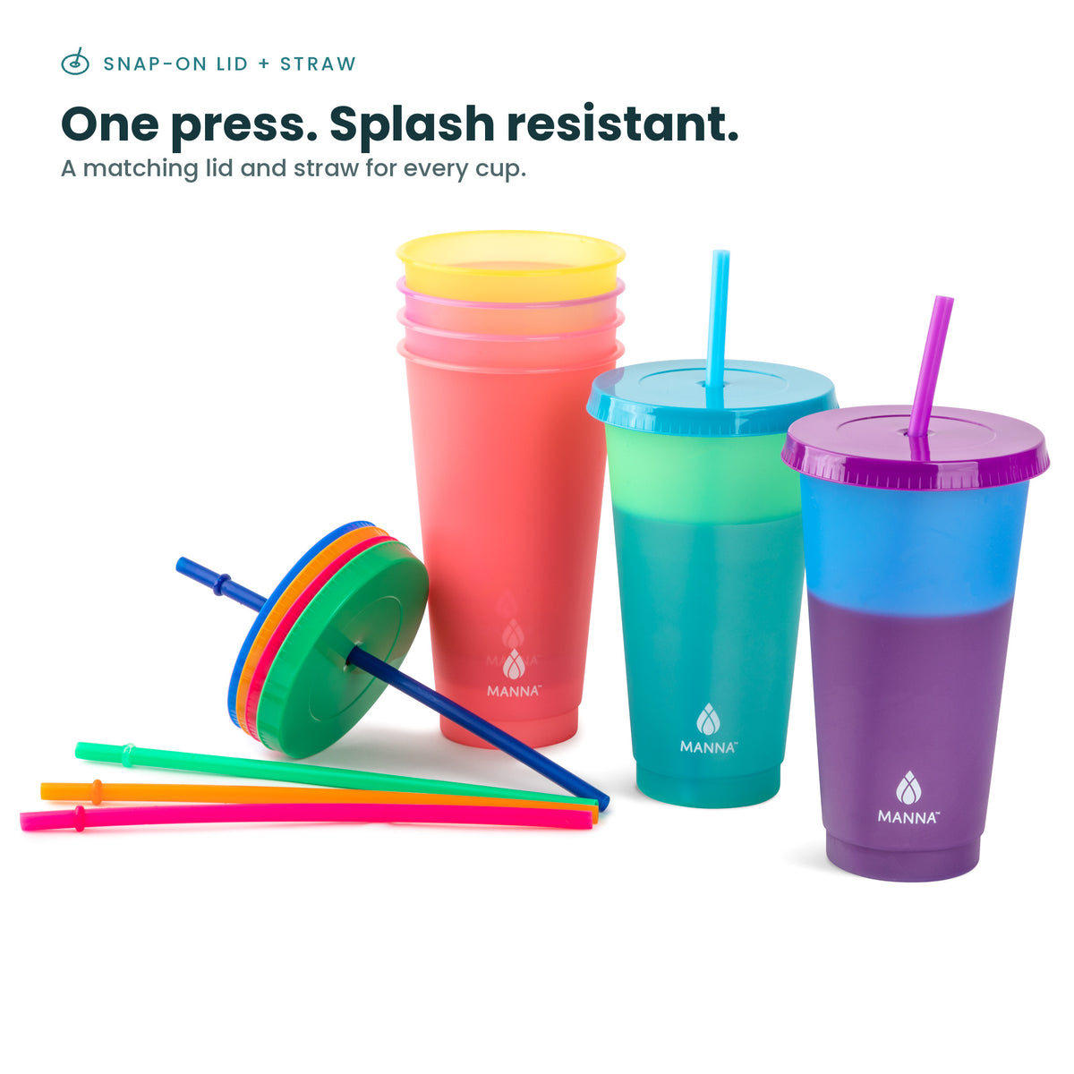 24-Piece Rainbow Color-Changing Cups