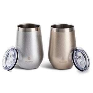 
                  
                    12 oz Wine Tumbler - 2 Set Silver
                  
                
