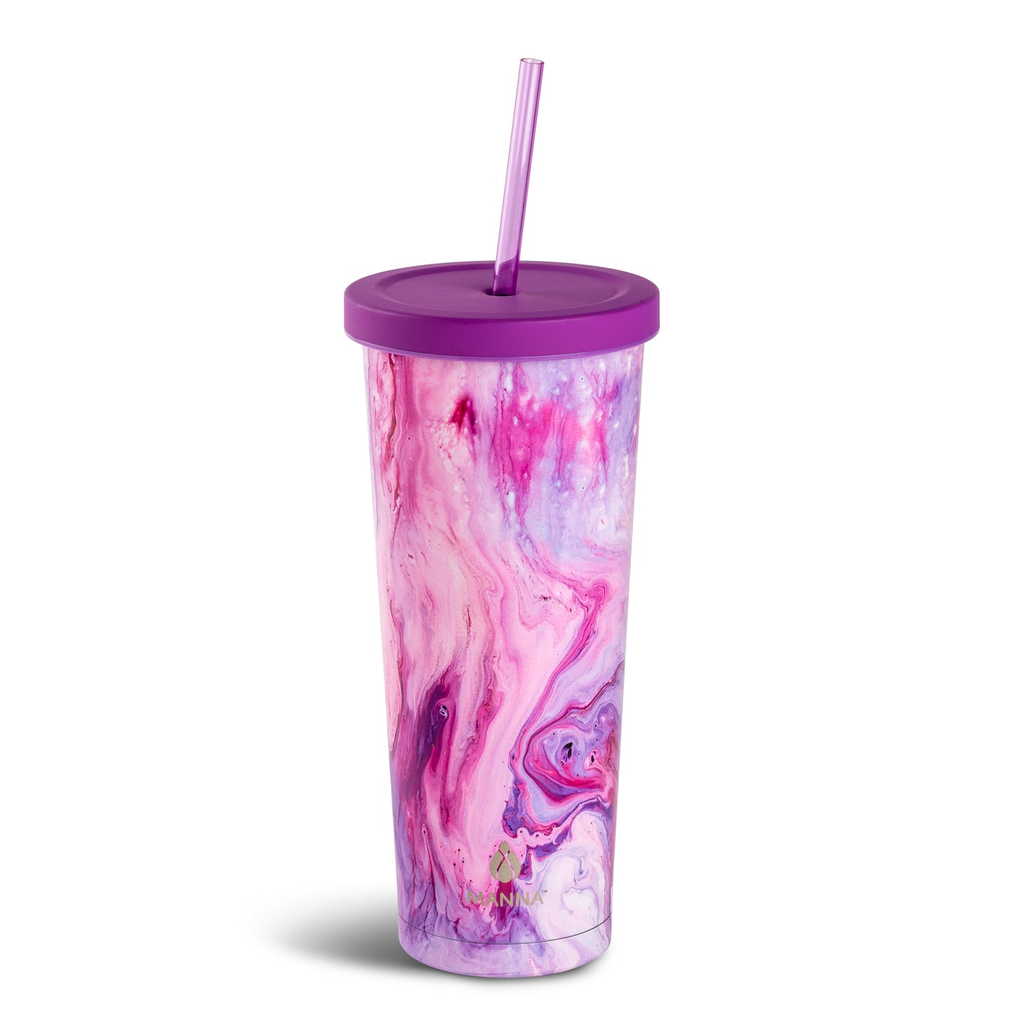 Manna Pink Rubberized Studded Tumbler