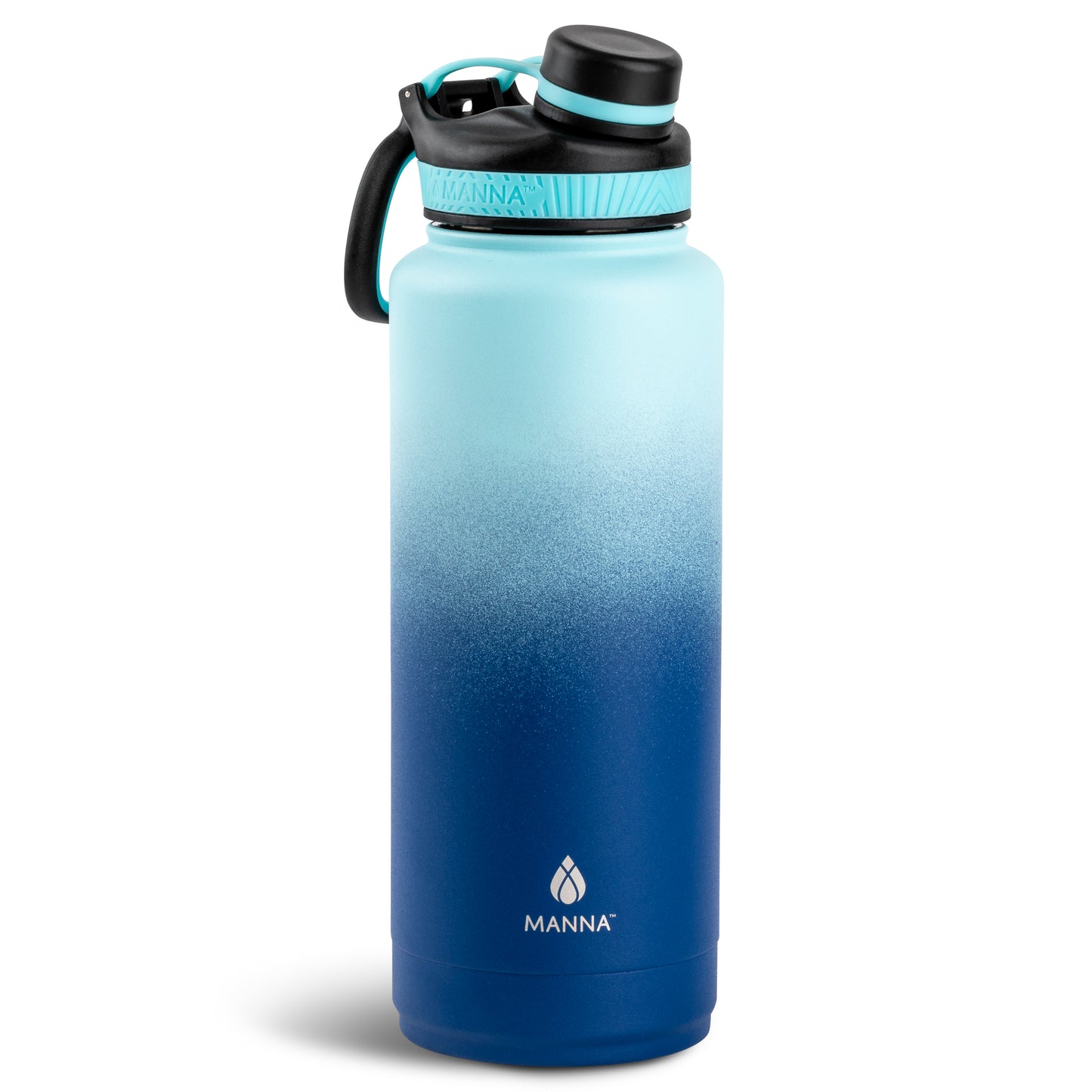 40 oz. Water Bottle Manna Color: Navy/Stainless