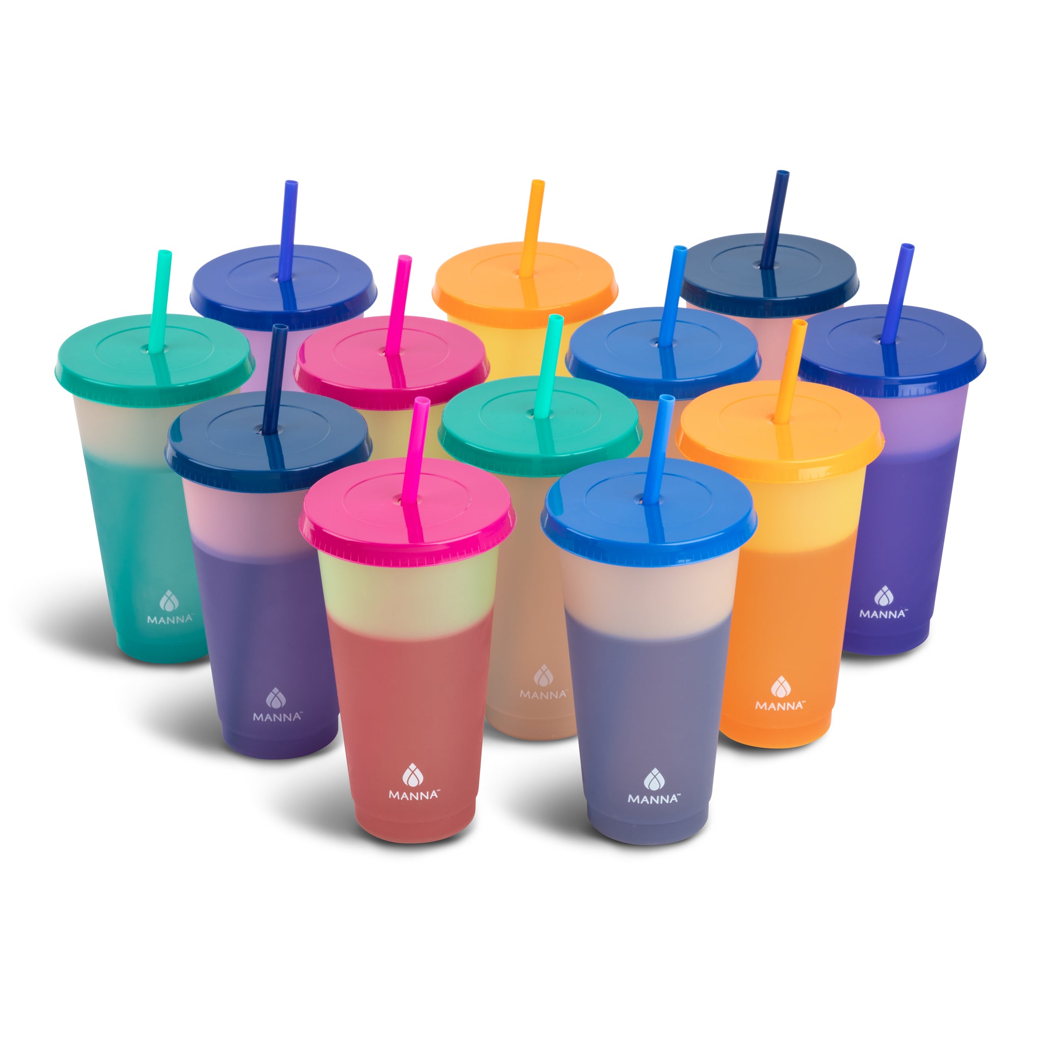 24-Piece Tropical Color-Changing Cup Set