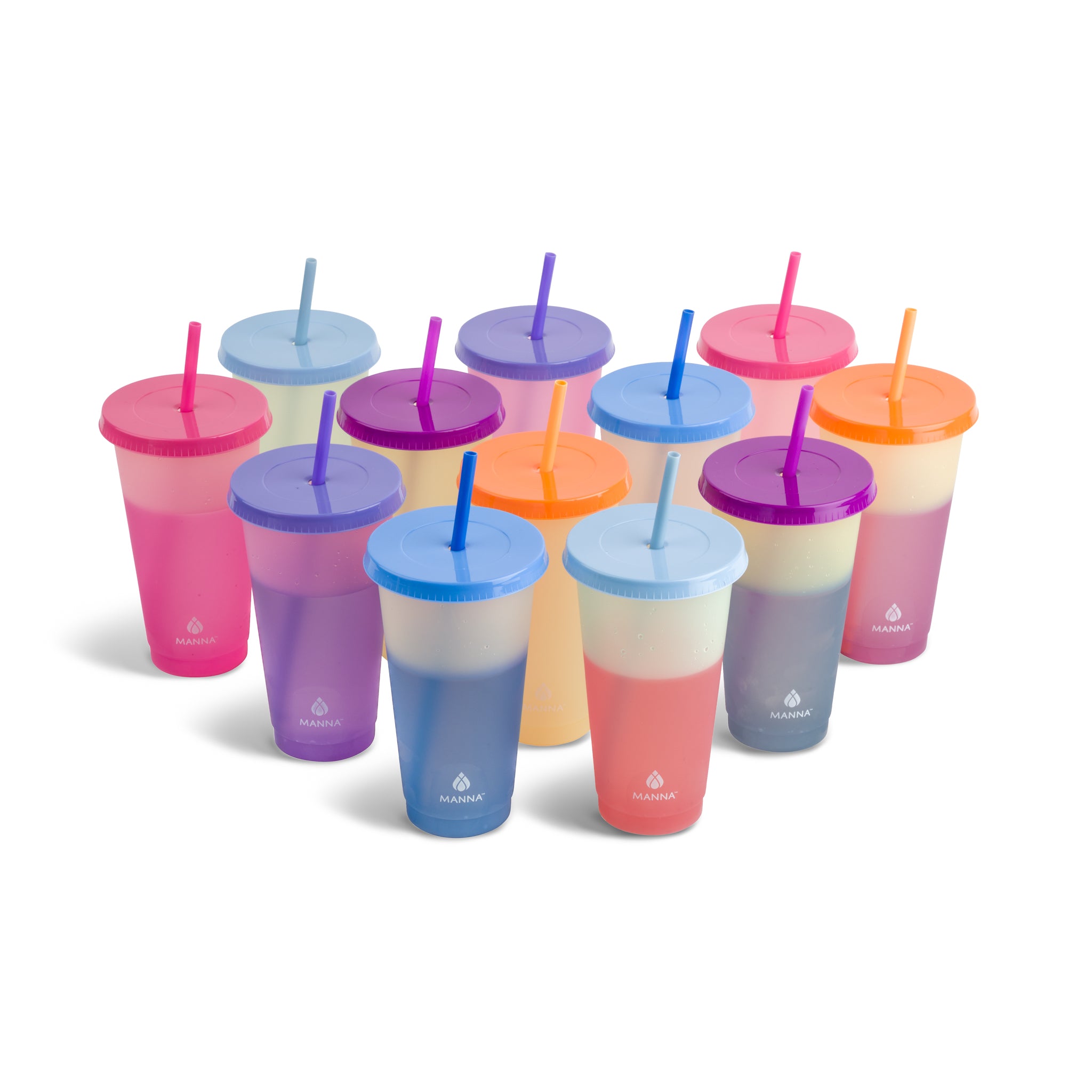 TAL Color Changing Plastic Tumbler Cups 24 fl oz, Multi Color 