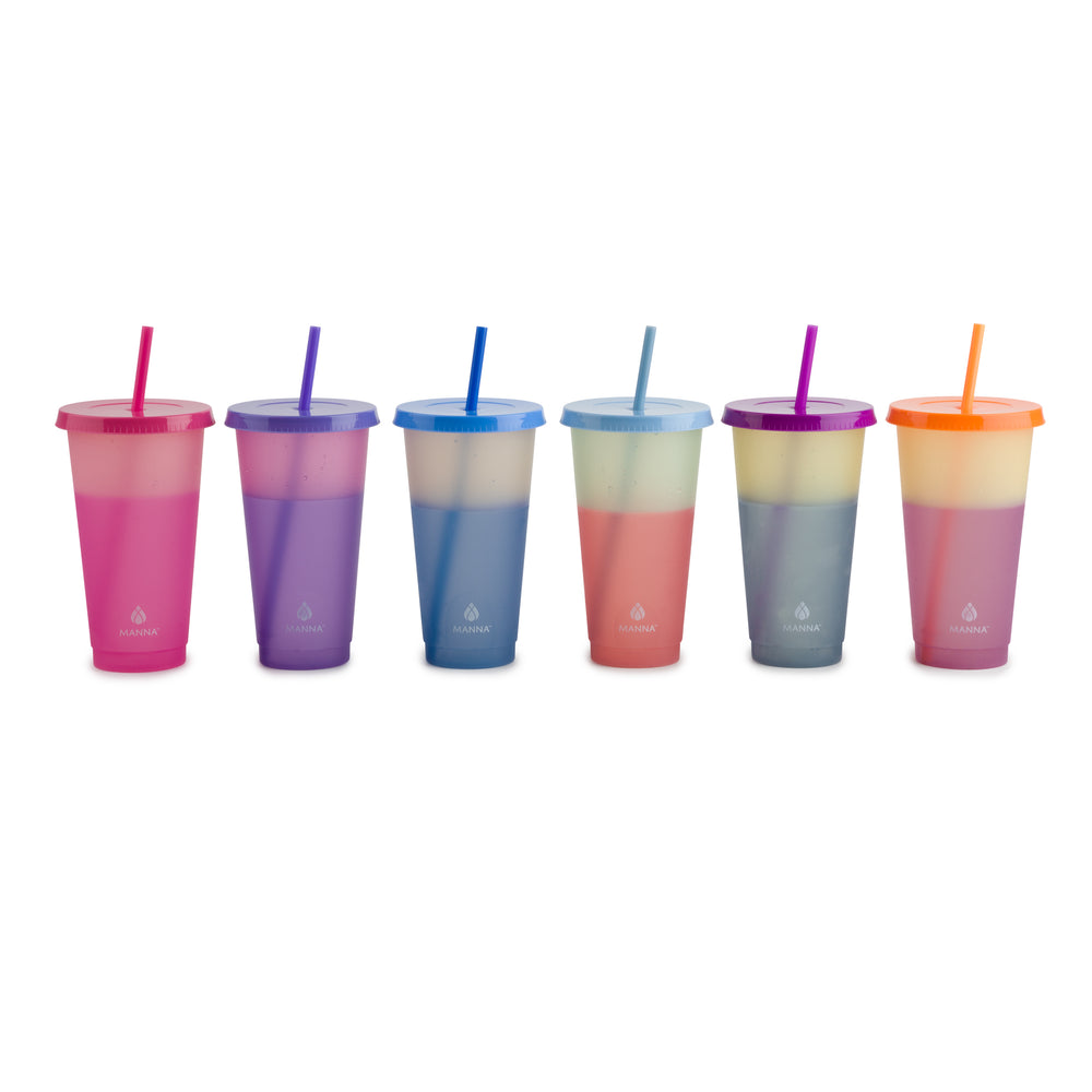 24-Piece Kid's Vivid Color-Changing Cup Set – Manna Hydration
